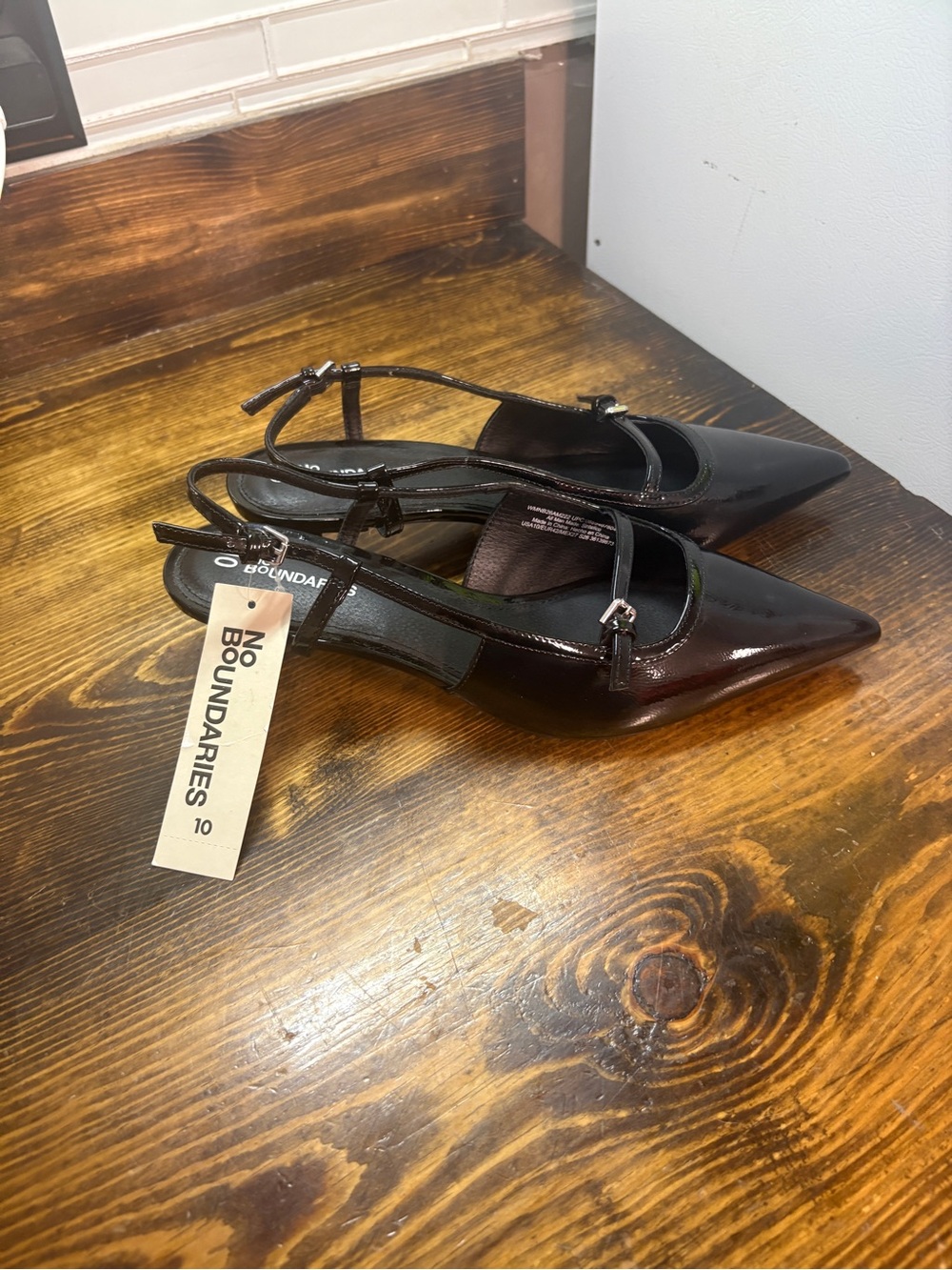 No boundaries black kitten sling back  heels size 10